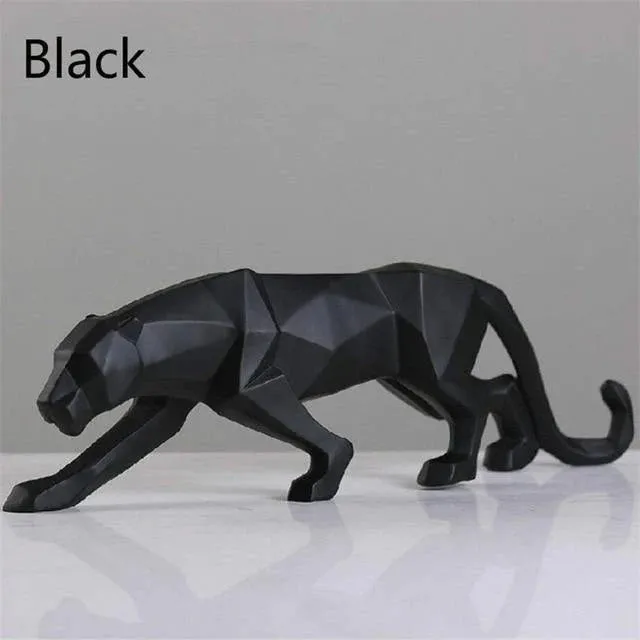 Abstract Themed Panther Figurine Statue Home Decoration