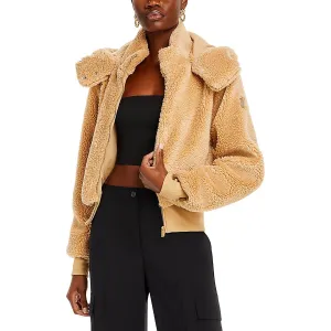 Alo Womens Faux Fur Hooded Faux Fur Coat