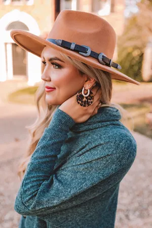 Already Infatuated Leopard Earrings In Brown