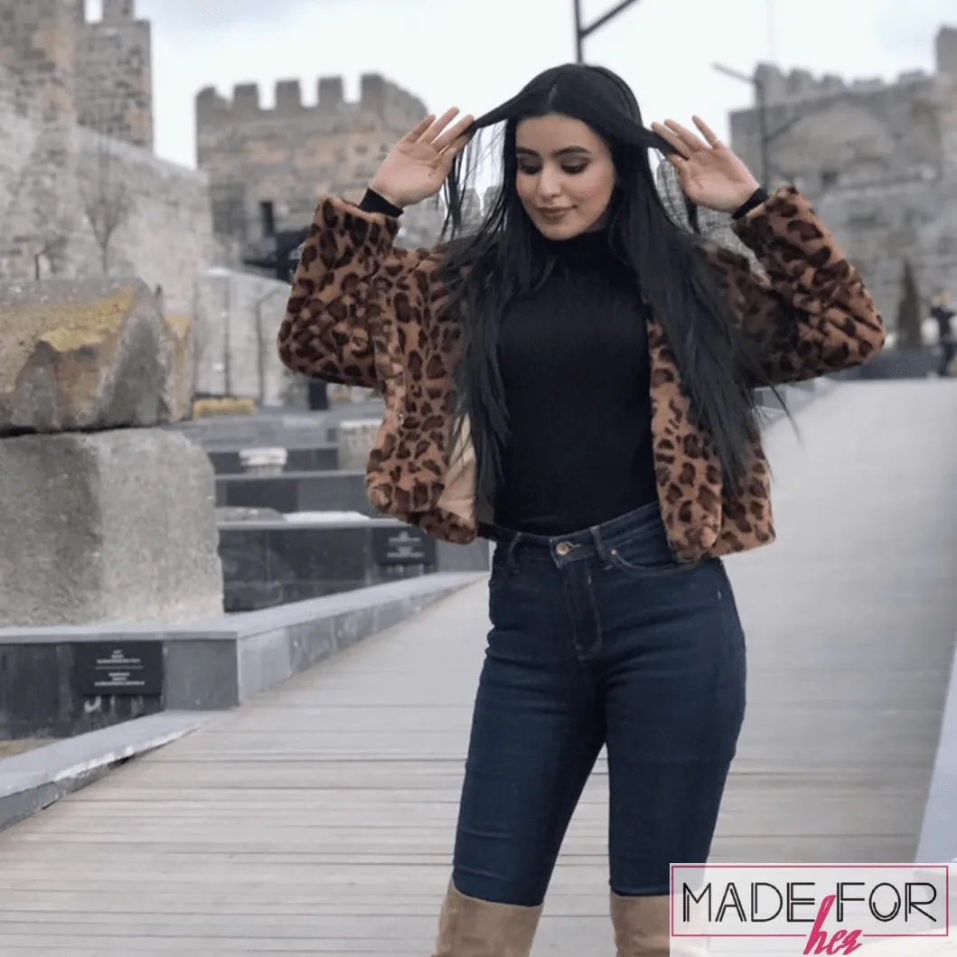 Ankita Sharma In Our Leopard Furr Coat