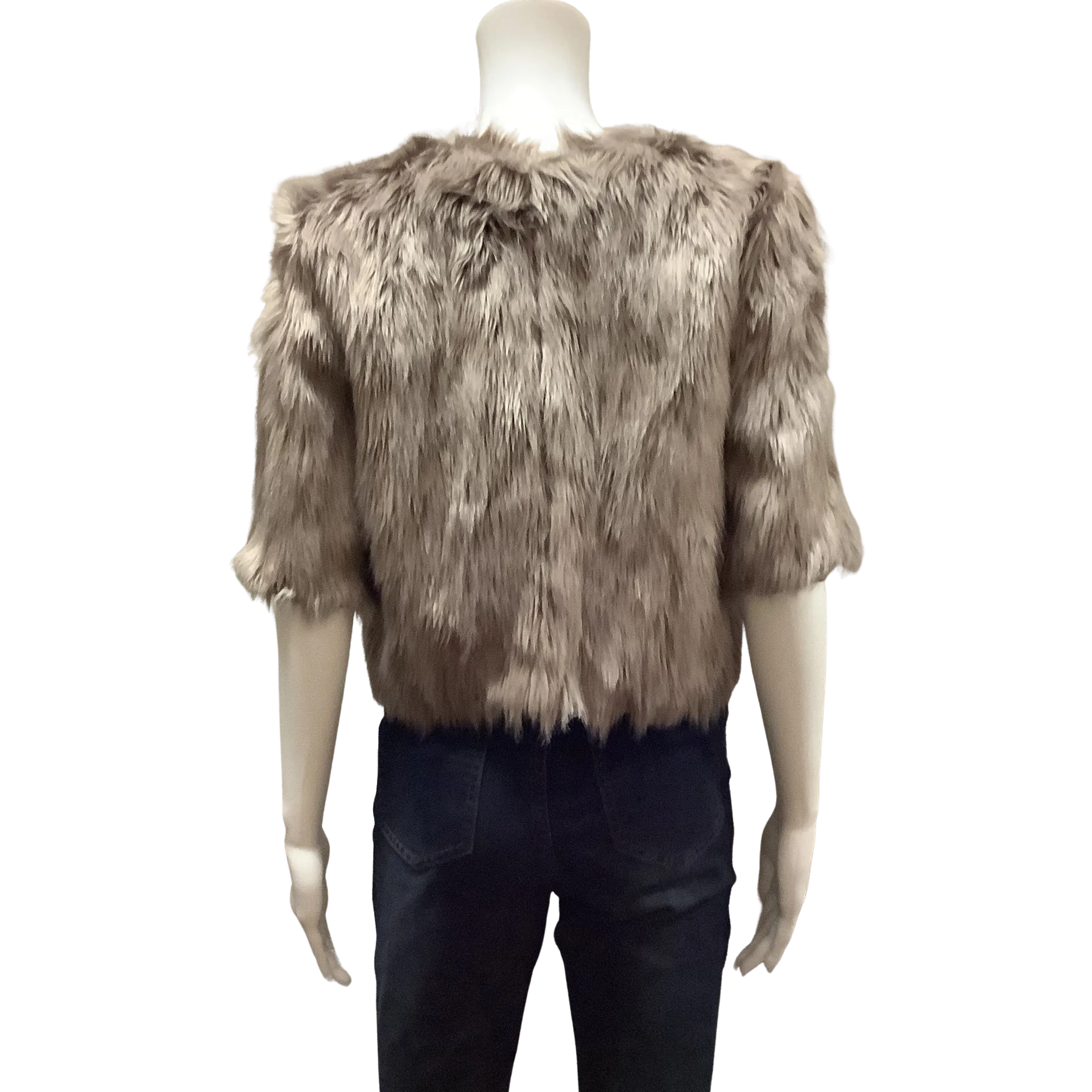 BCBG Maxamara Women's Jacket Tan Faux Fur Size: M