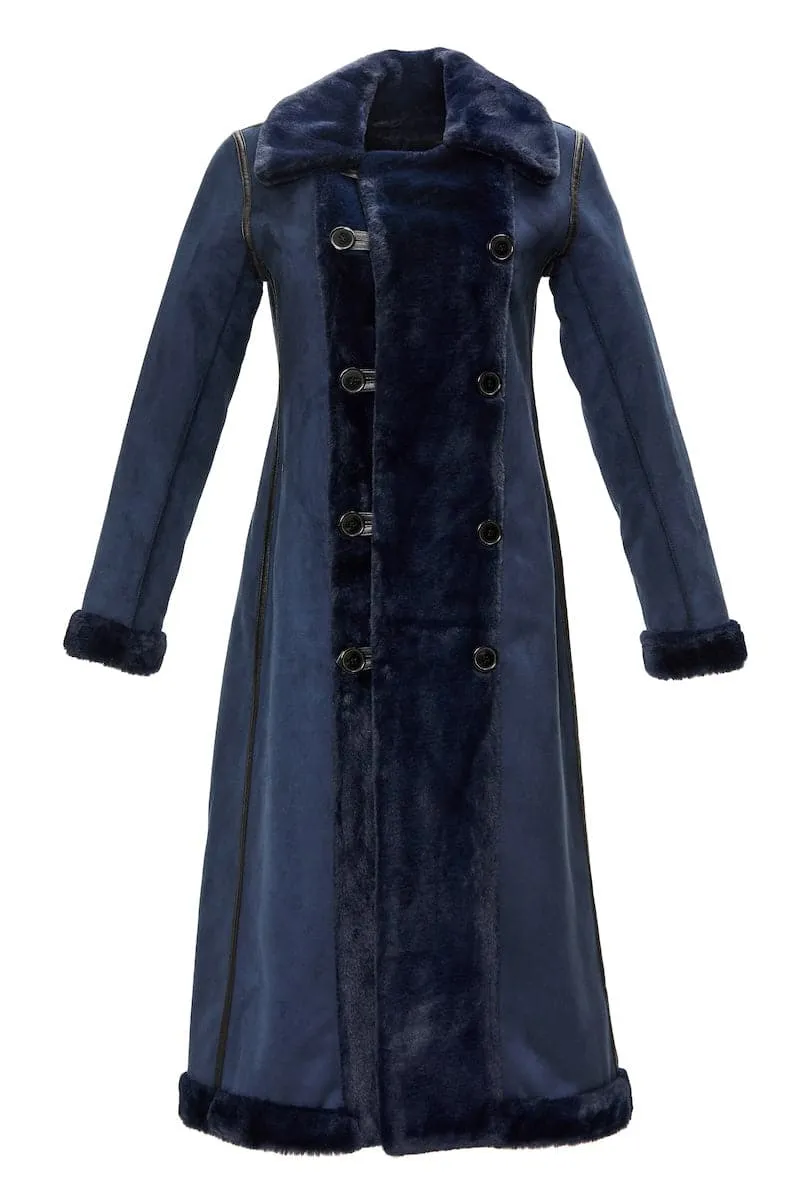 CATHERINE NAVY REVERSIBLE COAT