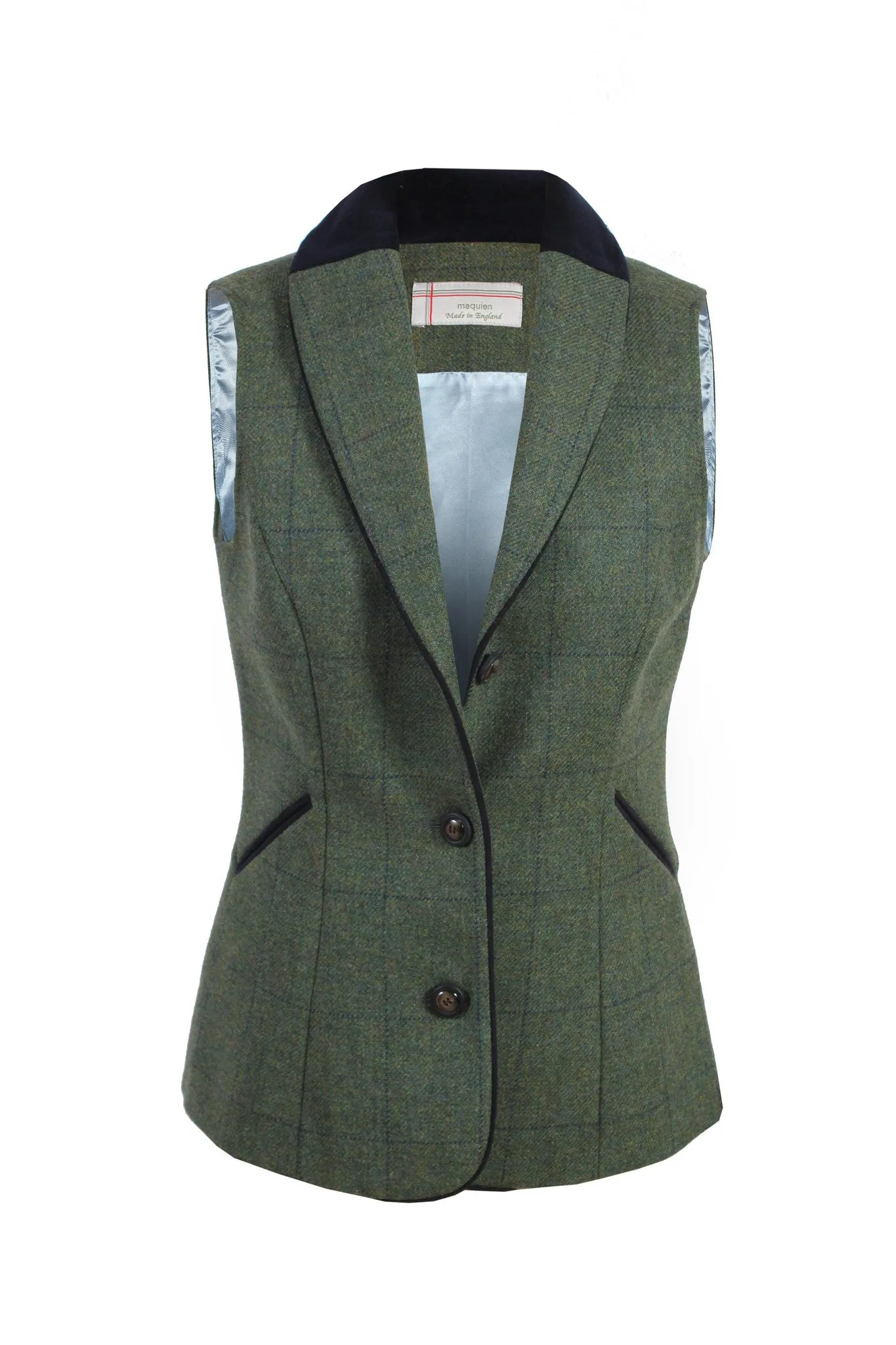 Chloe Green With Navy Tweed Waistcoat - LAST ONE!!!