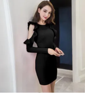 Classic Black Bodycon Stunning Evening Dress