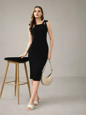 Classic Noir Bodycon Dress