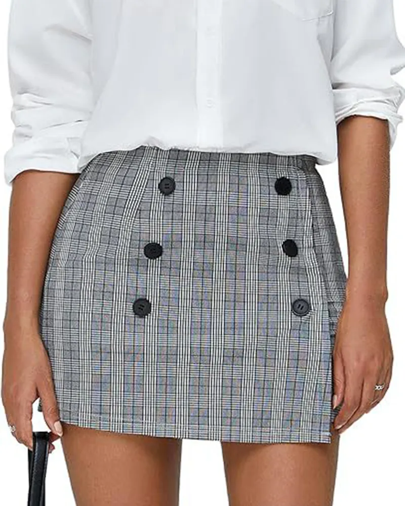 Coarse Tweed Mini Skirt