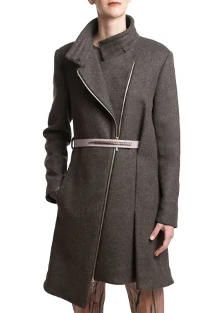 Coat in Grey Melange