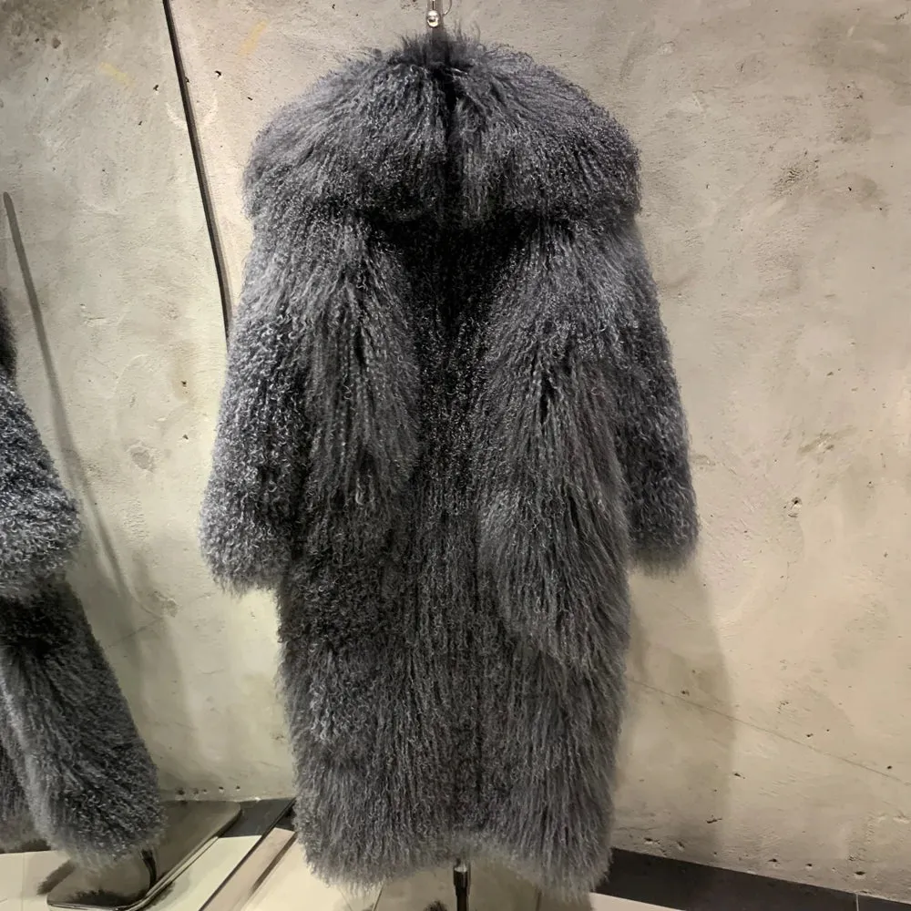 Couture Oversized 100% Real Fur Coat