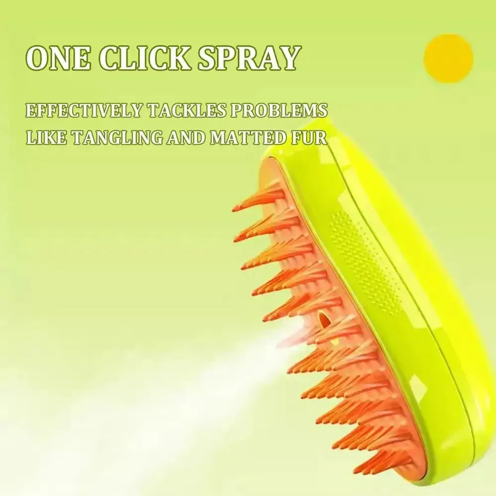 Electric Spray Water Spray Pet Cat/ Kitten & Dog/ puppy Grooming Comb with Soft Silicone Depilation Brush Bath Grooming