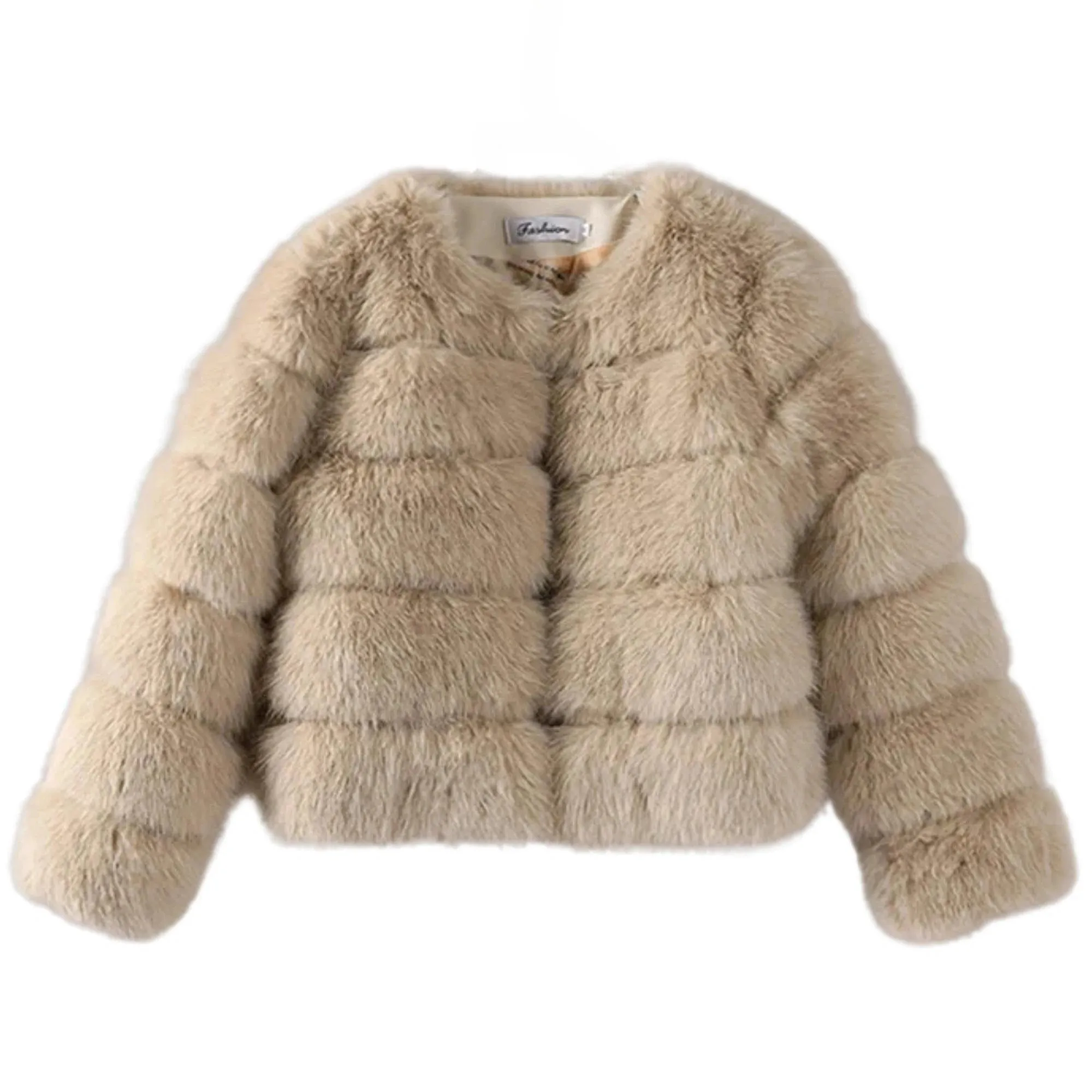 Faux Fur Short Coat Women's Cropped Artificial Fox Fur Jacket Women Winter Fluffy Top Thick Warm Furry Fur Outerwear