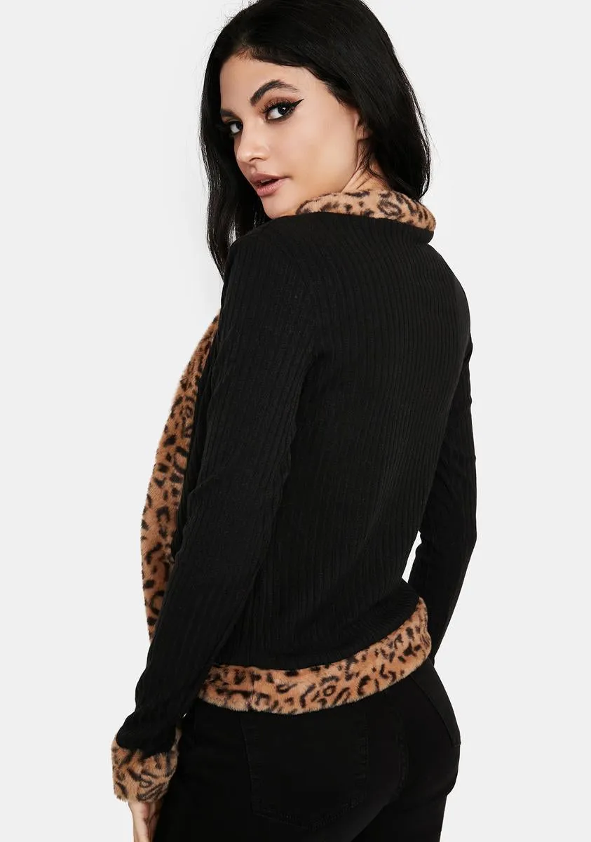 Flirty Date Leopard Cardigan