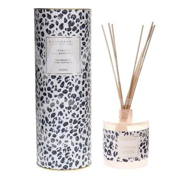 Frida Leopard Print Reed Diffuser - Papaya & Pink Grapefruit