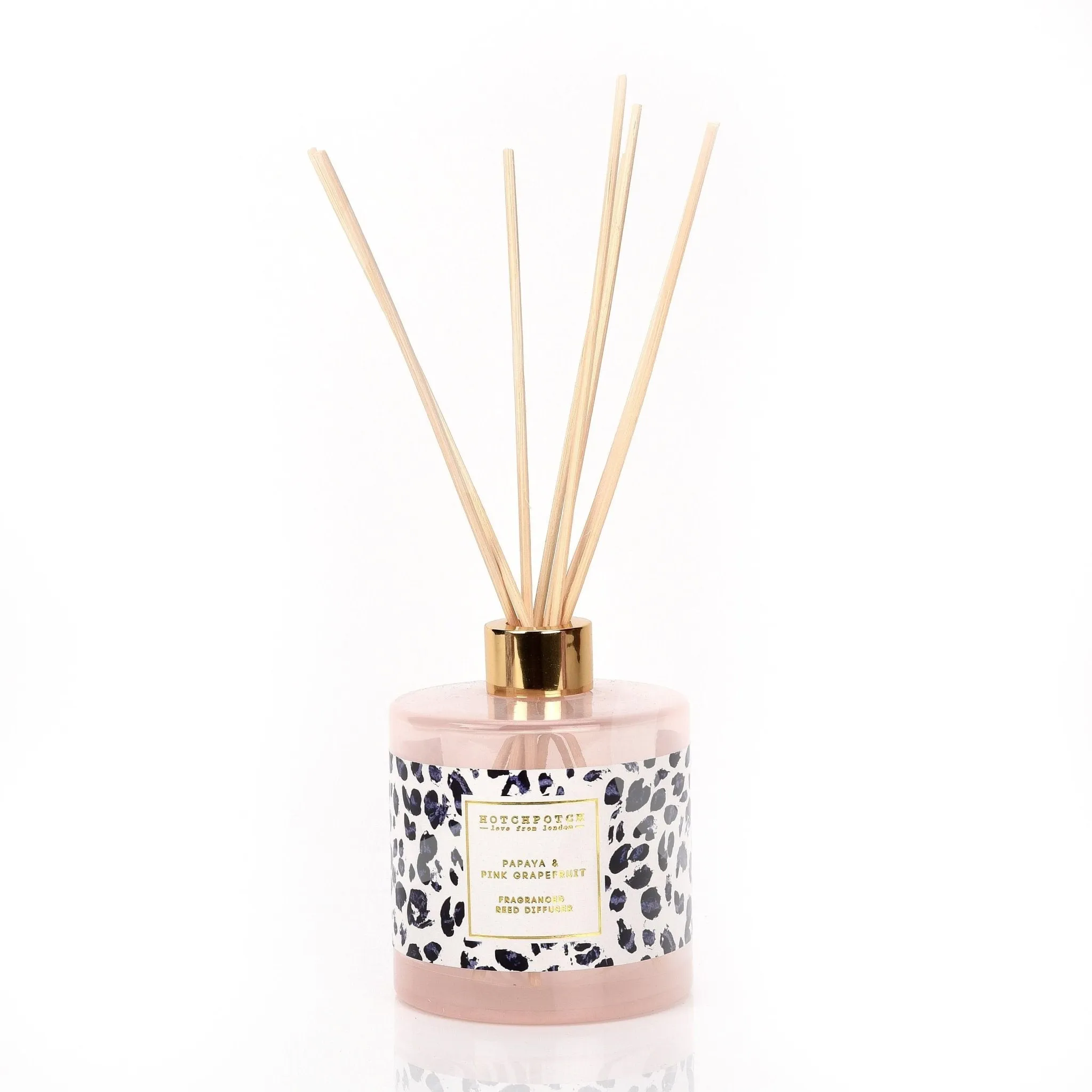 Frida Leopard Print Reed Diffuser - Papaya & Pink Grapefruit