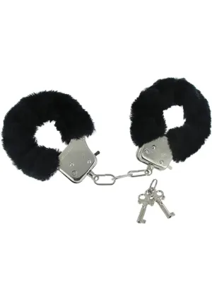 Frisky Caught In Candy Black Furry Cuffs