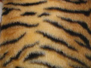 Gold Tiger stripe fuzzy faux fur car steering wheel cover