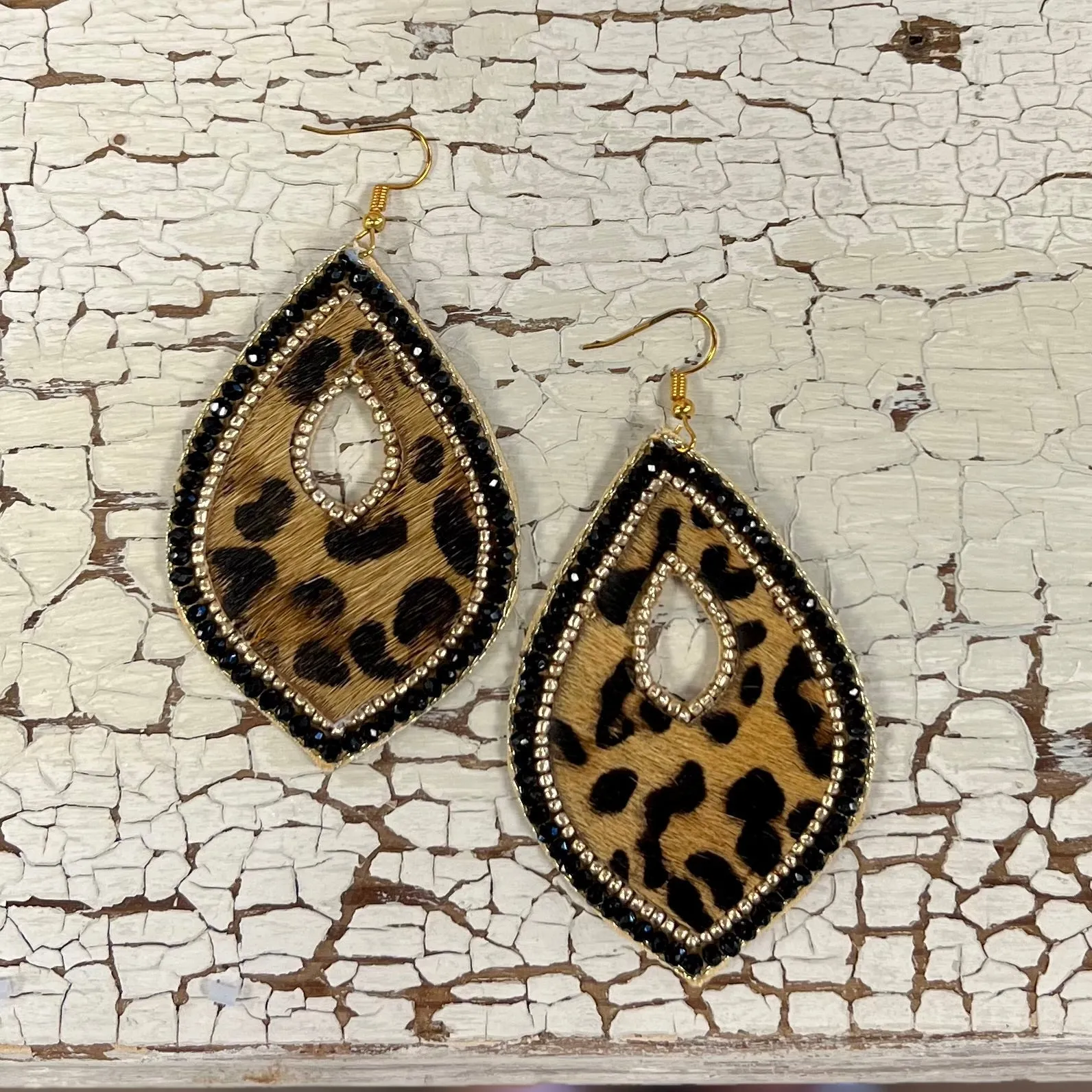 Hear Me Roar Leopard Water Drop Earrings