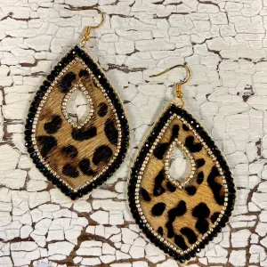 Hear Me Roar Leopard Water Drop Earrings