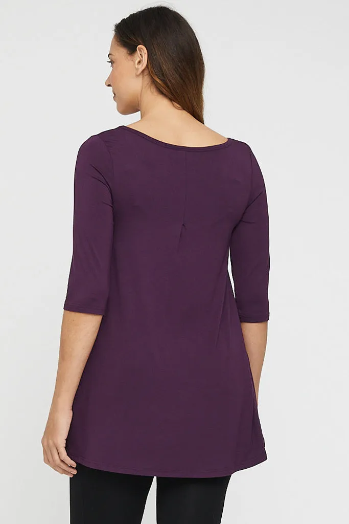 Hi Lo Hem Top - Plum