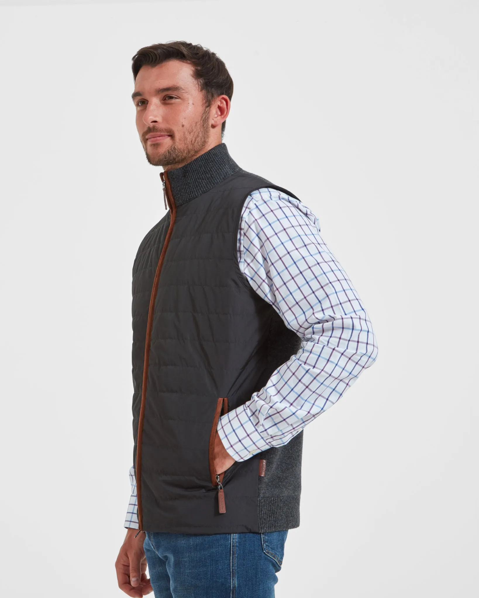 Hybrid Aerobloc Gilet - Charcoal