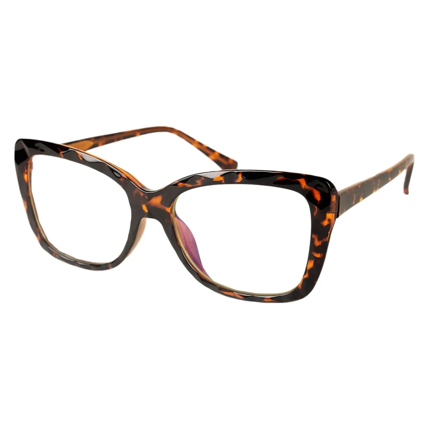 iB-iP Women's Retro Cat Eye Black Leopard Fashion Clear Lens Classic Eyeglasses