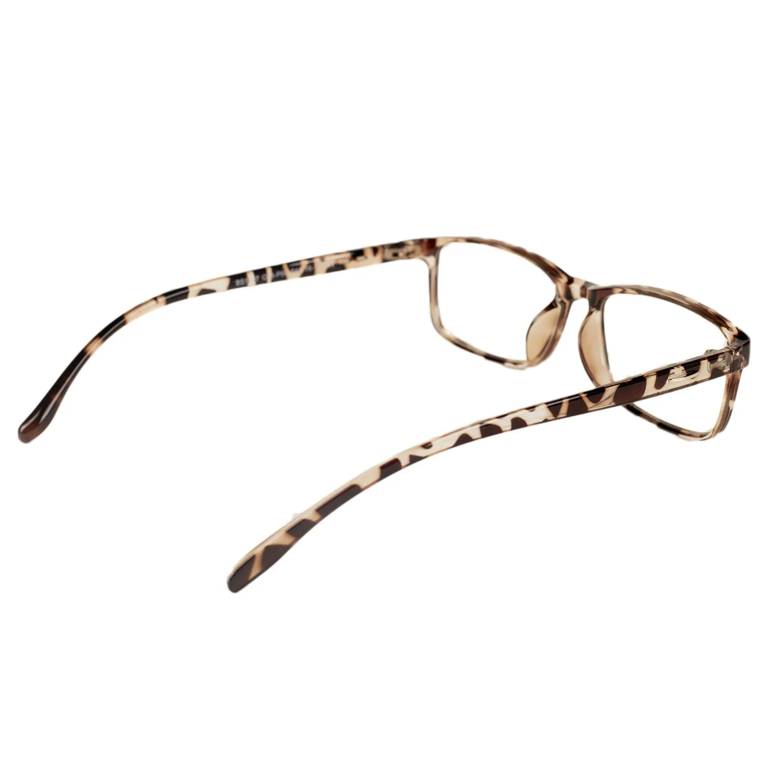 iB-iP Women's Retro Rectangle Thin Rim Black Leopard Fashion Clear Lens Eyeglasses