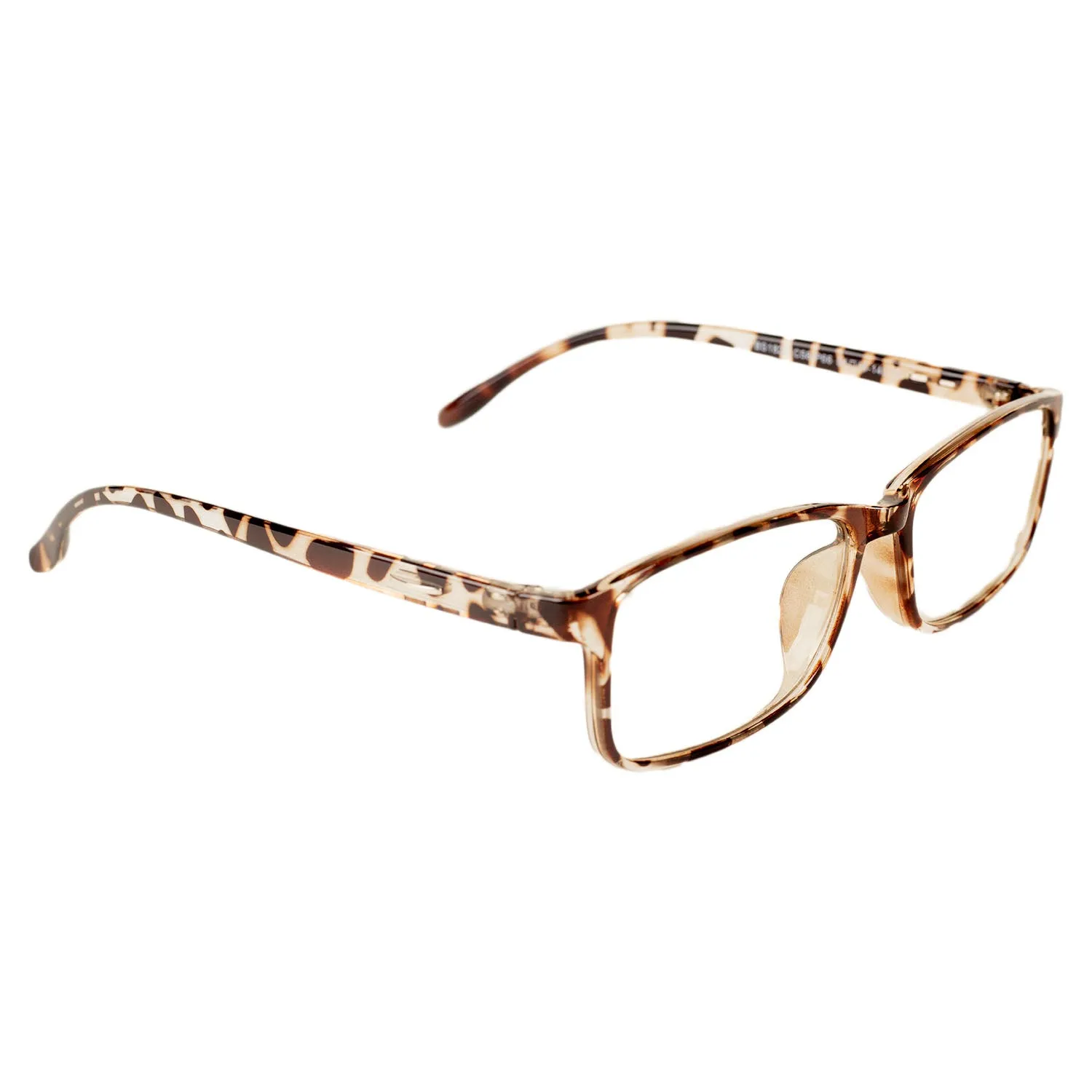 iB-iP Women's Retro Rectangle Thin Rim Black Leopard Fashion Clear Lens Eyeglasses