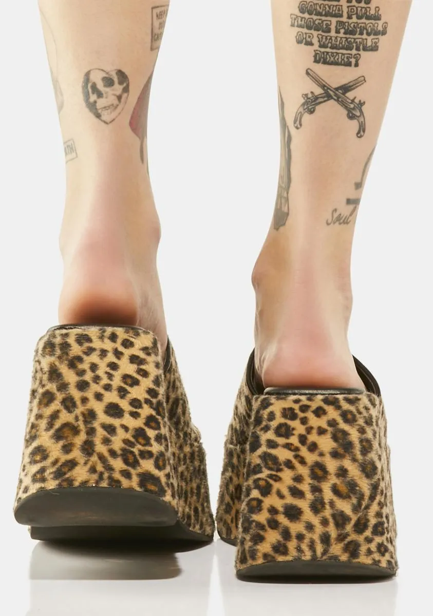 Jungle Palace Leopard Platform Sandals