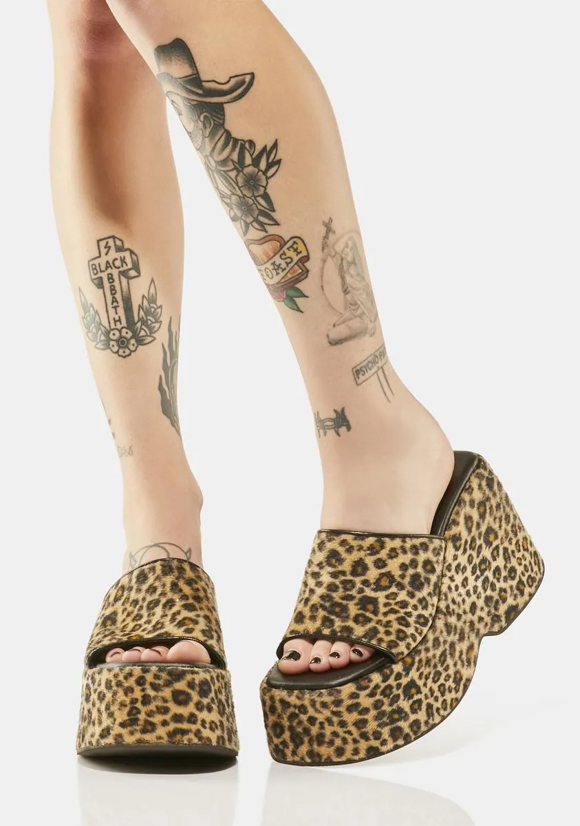 Jungle Palace Leopard Platform Sandals