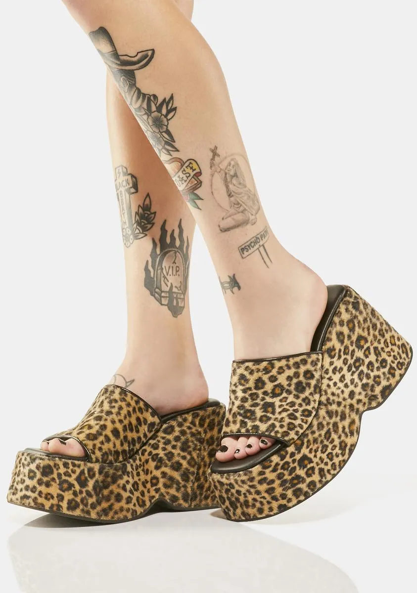 Jungle Palace Leopard Platform Sandals