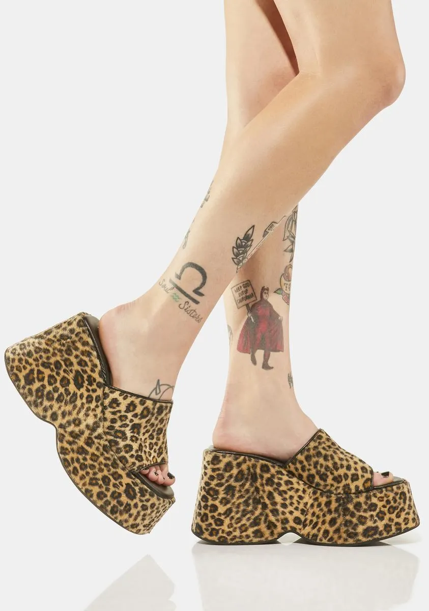 Jungle Palace Leopard Platform Sandals