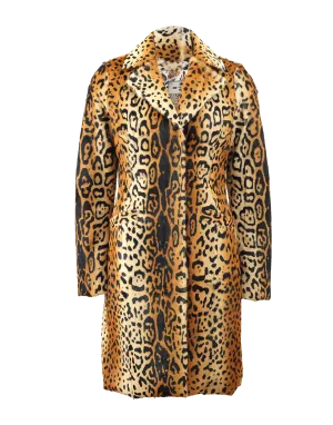 Lamb Leopard Print Coat