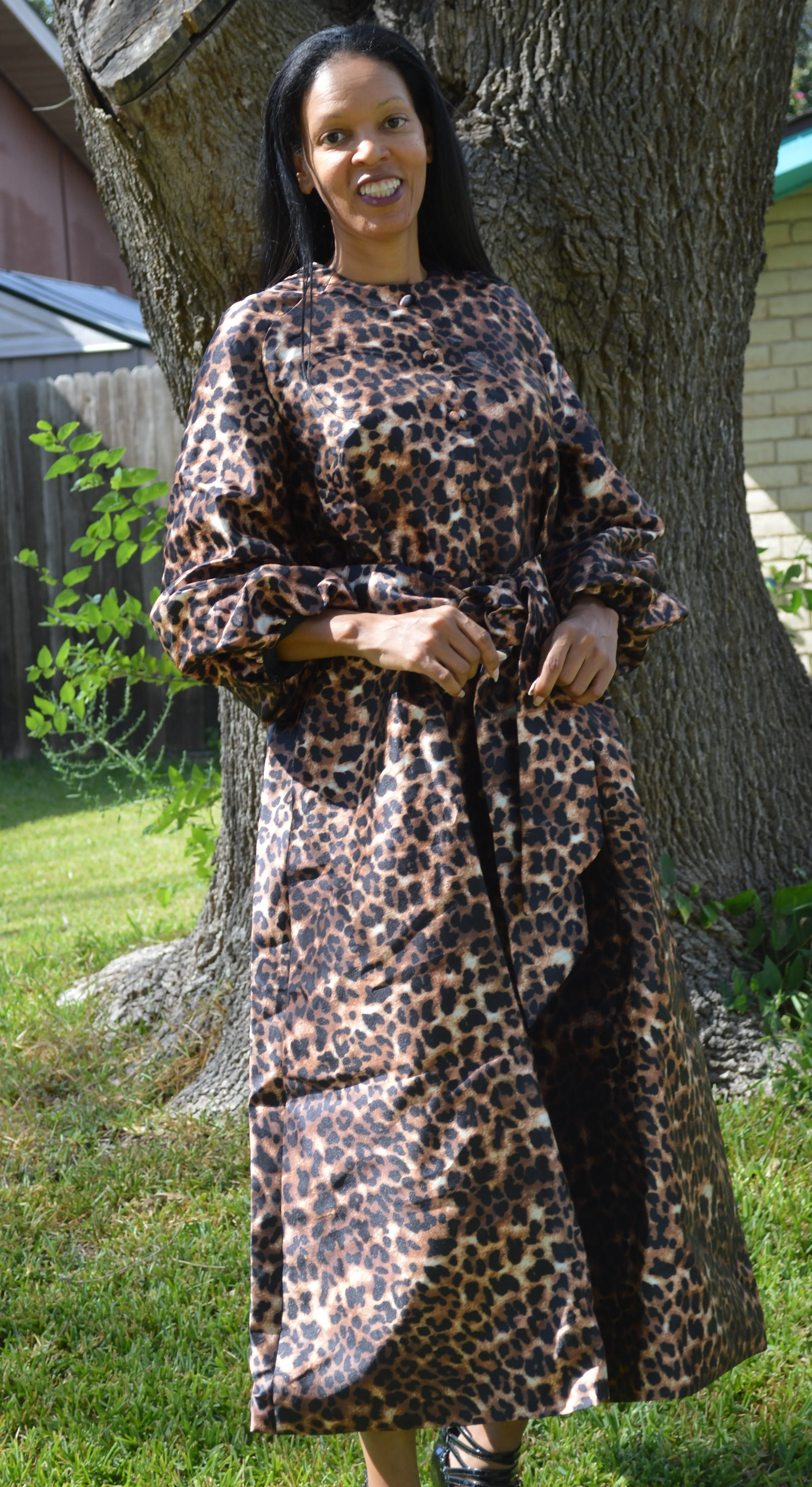 Leopard Coat Dress