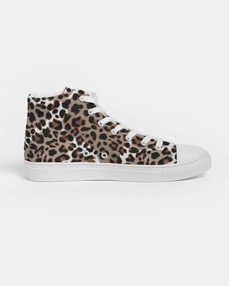 Leopard Fur Men's Hightop Canvas Shoe