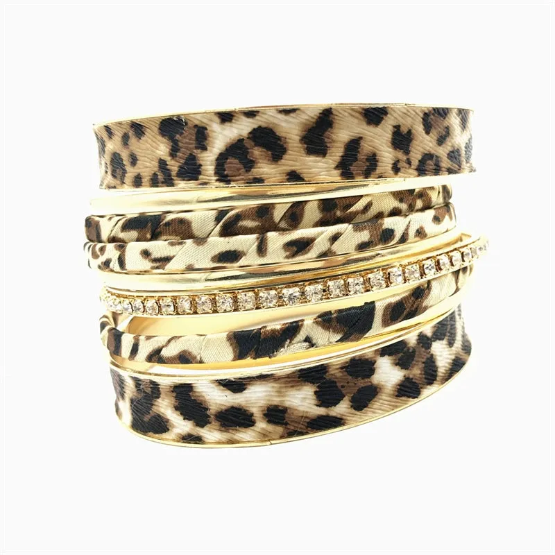 Leopard Print Multi-Layer Women's Bracelet