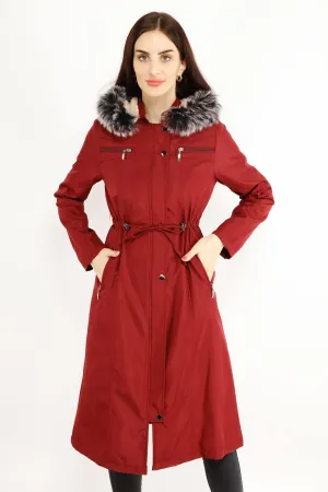 LONG TYPE JACKET WITH FUR HOODIES 5821MAD