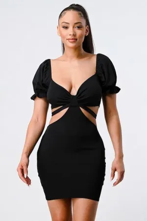 Lux Side Cutout Bodycon Dress