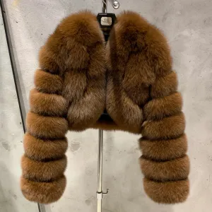 Luxury Women's Fur Cropped Jacket