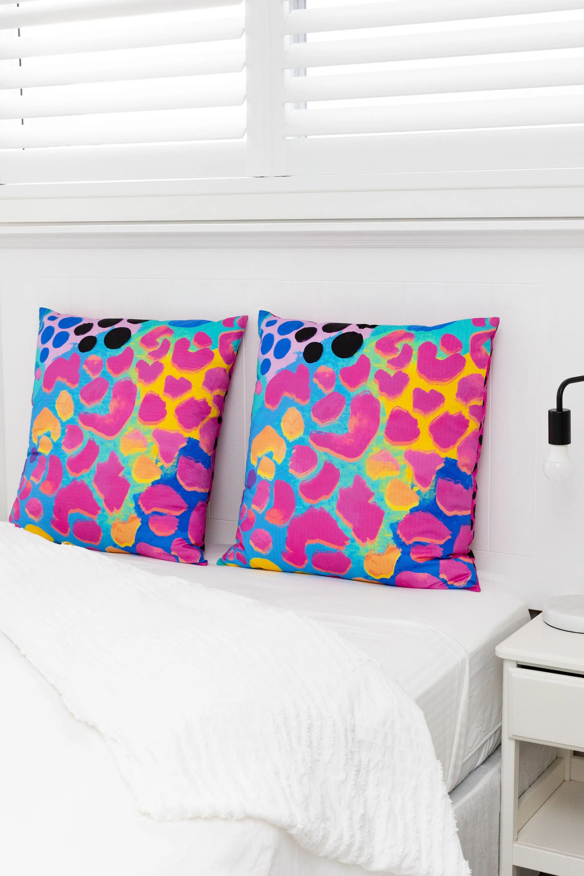 One Sleep Bright Electric Leopard Euro Pillowcase by Kasey Rainbow