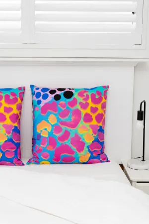 One Sleep Bright Electric Leopard Euro Pillowcase by Kasey Rainbow