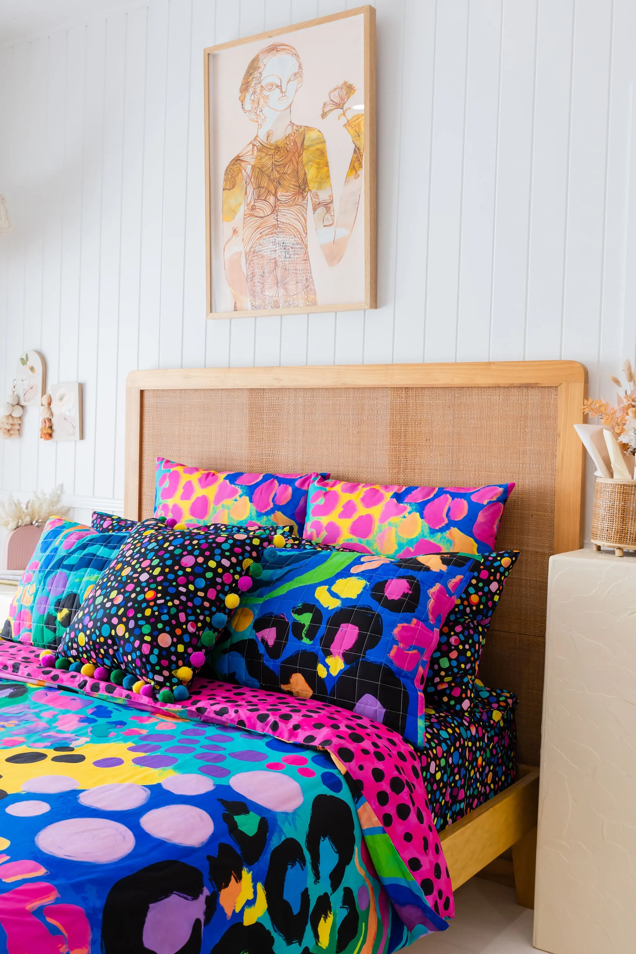 One Sleep Bright Electric Leopard Euro Pillowcase by Kasey Rainbow