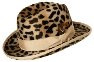 Petro Leopard Print Genuine Beaver Hat