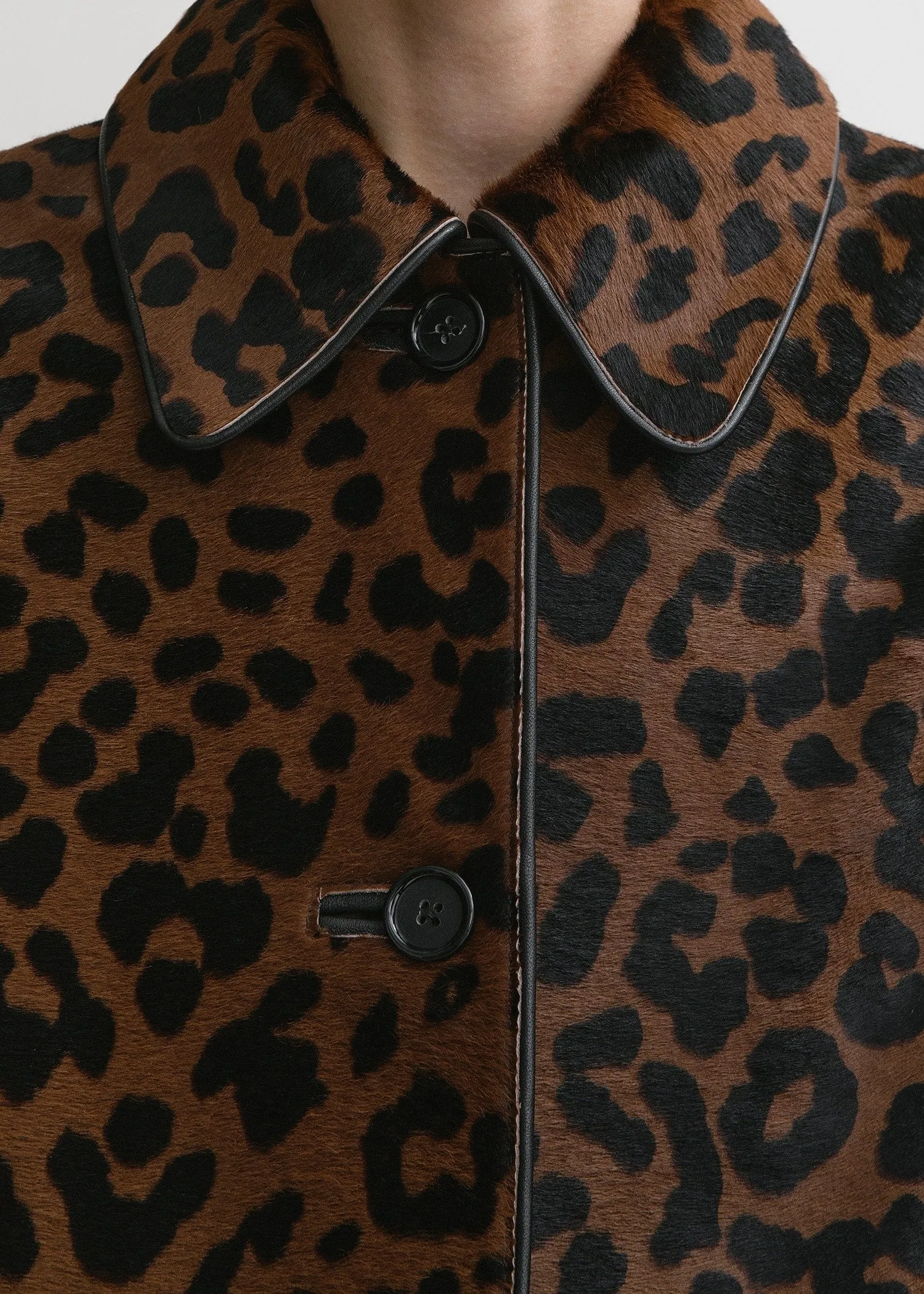 Pony hair coat leopard