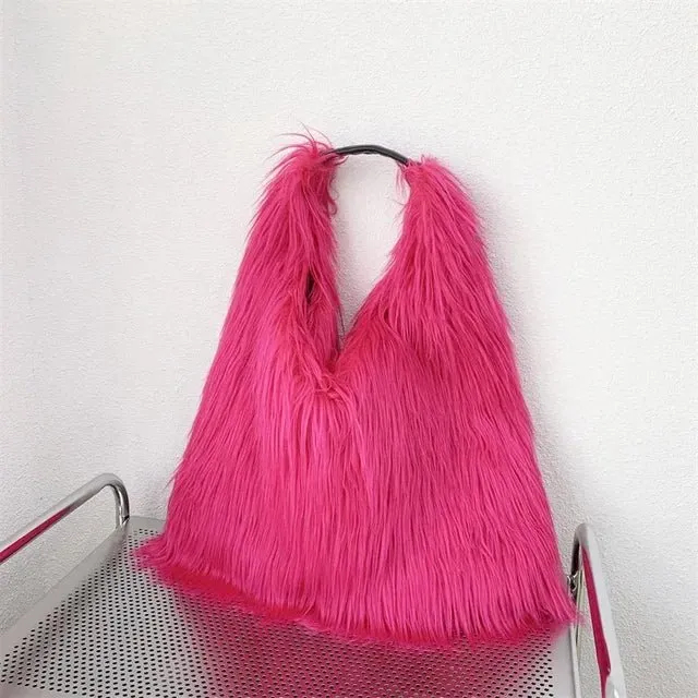 Pre Order:  Soft Faux Fur Tote Bag