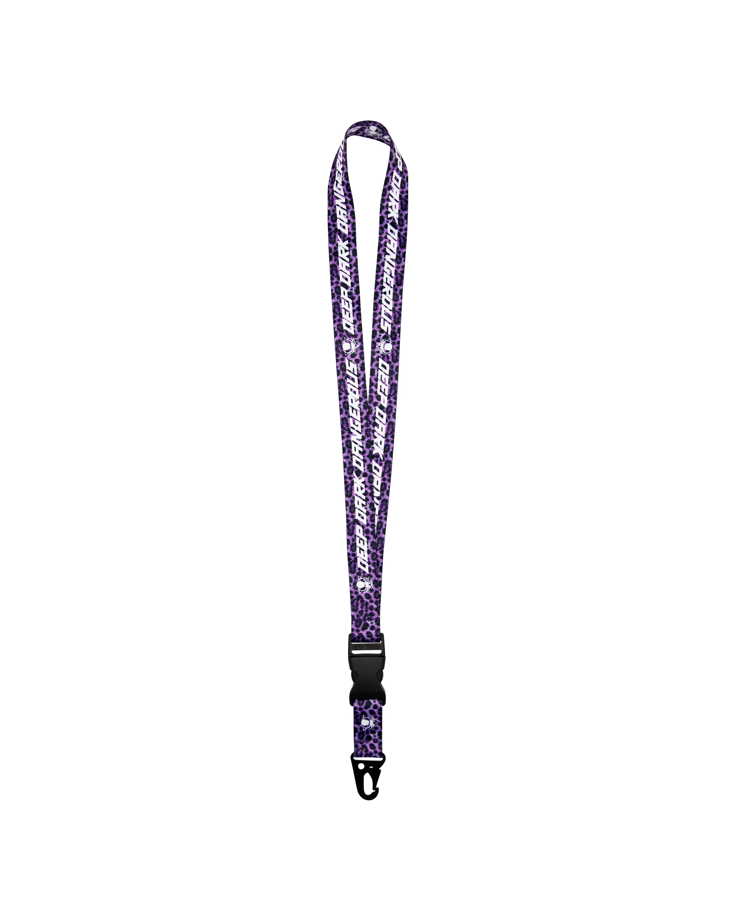 PURPLE LEOPARD LANYARD