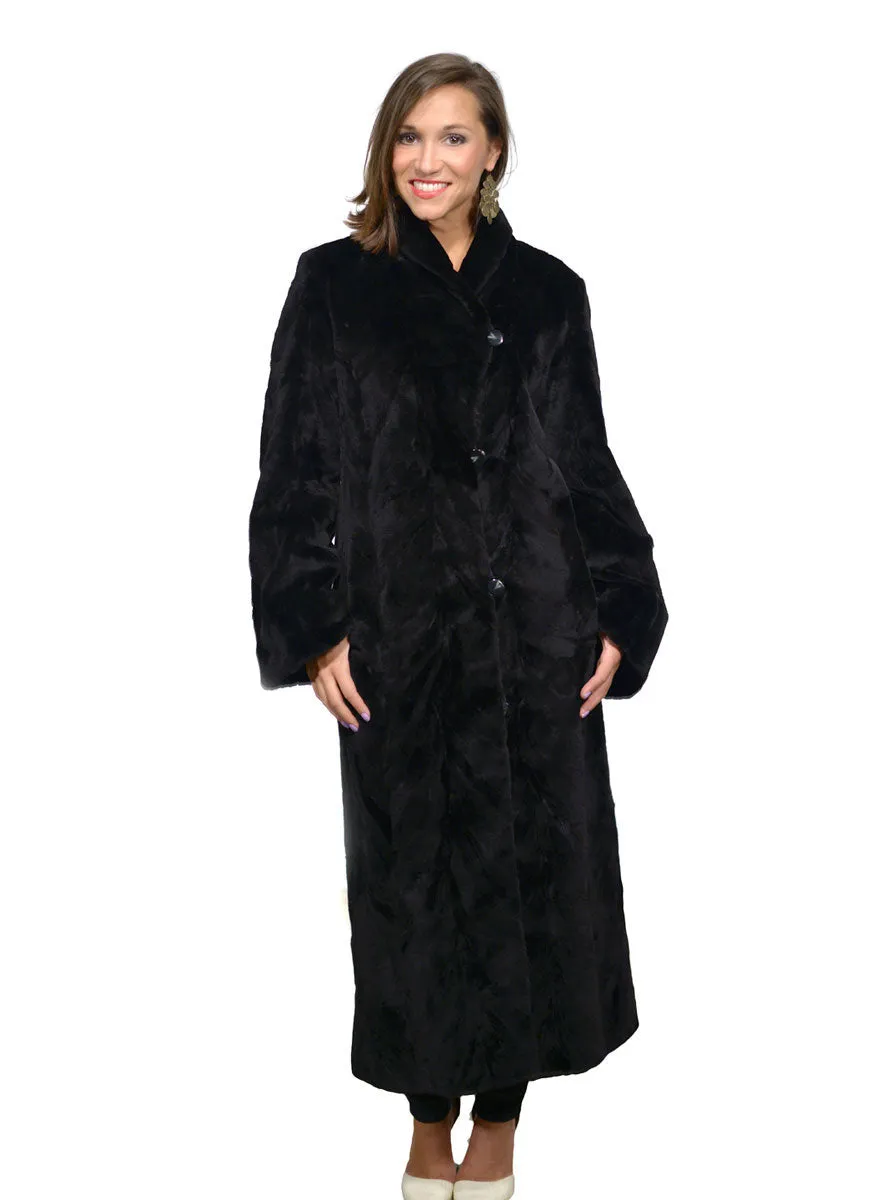 Reversible Sheared Mink Fur Coat with All Weather Lining