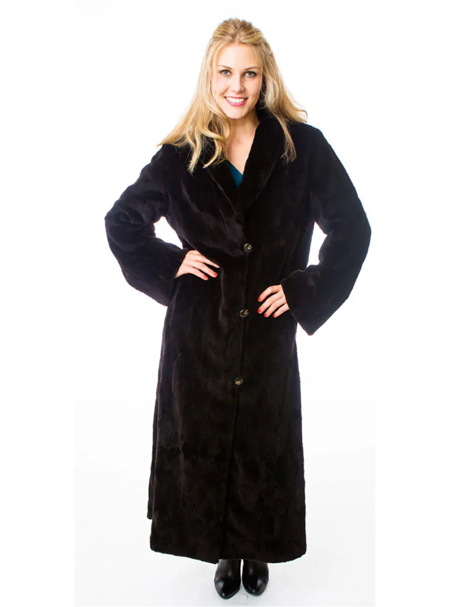 Reversible Sheared Mink Fur Coat with All Weather Lining