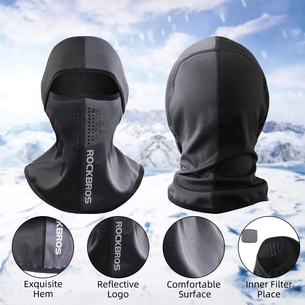 ROCKBROS Thermal Fleece Balaclava with Airholes, Windproof Helmet