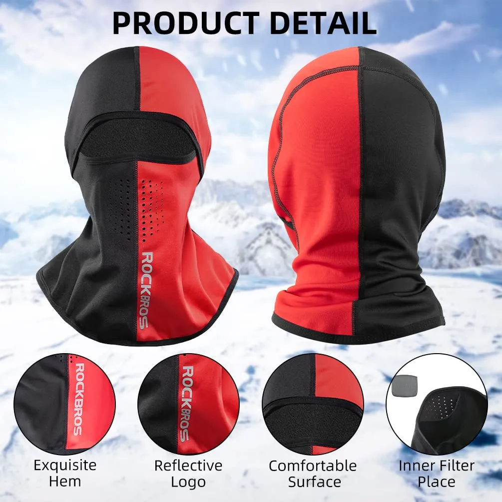 ROCKBROS Thermal Fleece Balaclava with Airholes, Windproof Helmet