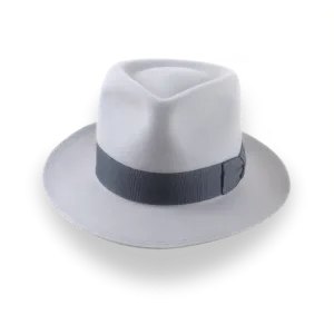 Silver Grey Men's Teardrop Fedora Hat | The Howitzer