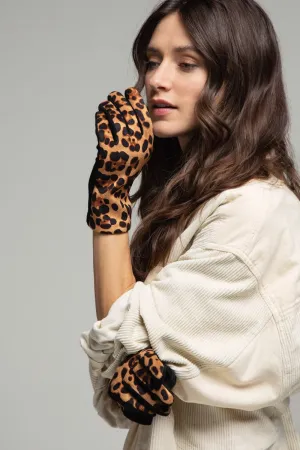 Smart Touch Leopard Print Gloves